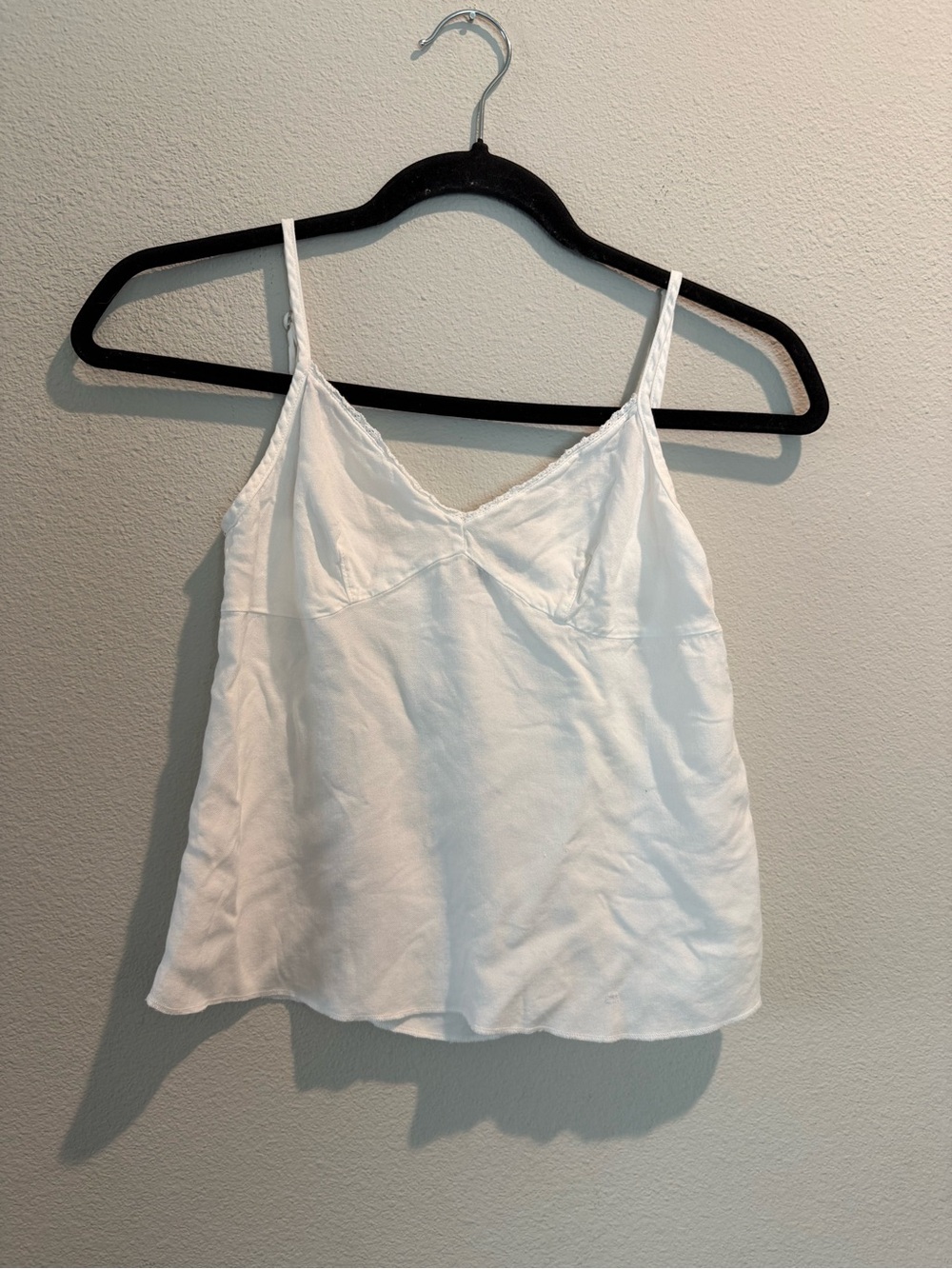 Brandy Melville White Spaghetti Strap V-Neck Tank